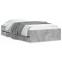 Cama con cajones madera ingeniería gris hormigón 90x200