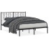 Estructura de cama con cabecero metal negro 140x200