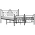 Estructura de cama cabecero y estribo metal negro 135x190