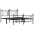 Estructura de cama cabecero y estribo metal negro 135x190