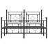 Estructura de cama cabecero y estribo metal negro 135x190