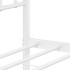 Estructura cama metal con cabecero y estribo blanco 120x200