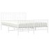 Estructura cama metal con cabecero y estribo blanco 135x190