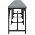 Banco de comedor acero y tela gris claro 248x32x45