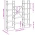 Estantería de madera ingeniería roble ahumado 155,5x24x166,5