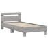 Cama con cabecero madera de ingeniería gris Sonoma 90x200