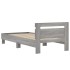 Cama con cabecero madera de ingeniería gris Sonoma 90x200