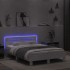 Estructura de cama con cabecero y luces LED blanco 120x200