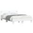 Estructura de cama con cabecero y luces LED blanco 120x200