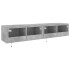 Muebles TV de pared luces LED 2 uds gris hormigón 80x35x31