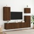 Muebles de TV de pared 5 pzas madera de ingeniería marrón