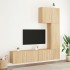 Muebles de TV de pared 5 pzas madera de ingeniería roble