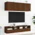 Muebles de TV de pared 5 pzas madera de ingeniería marrón