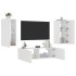 Muebles de TV de pared con luces LED 3 piezas