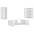 Muebles de TV de pared con luces LED 3 piezas