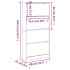 Mueble zapatero 4 cajones abatibles marrón roble 80x21x163,5