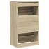 Mueble zapatero 2 cajones abatibles roble Sonoma 60x42x108