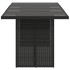 Mesa de jardín superficie de vidrio ratán PE negro 190x80x74