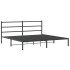 Estructura de cama con cabecero metal negro 193x203