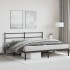 Estructura de cama con cabecero metal negro 193x203