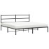 Estructura de cama con cabecero metal negro 193x203