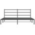 Estructura de cama con cabecero metal negro 193x203