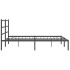 Estructura de cama con cabecero metal negro 193x203