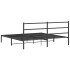 Estructura de cama con cabecero metal negro 193x203