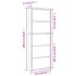 Mueble zapatero y espejo 5 niveles blanco brillo 63x17x169,5