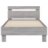 Estructura de cama cabecero luces LED gris Sonoma 100x200