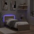 Estructura de cama cabecero luces LED roble Sonoma 90x200