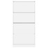 Mueble zapatero con 4 cajones abatibles blanco 80x21x163,5