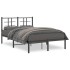 Estructura de cama con cabecero metal negro 120x190