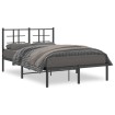 Estructura de cama con cabecero metal negro 120x190 cm