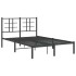 Estructura de cama con cabecero metal negro 120x190