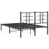 Estructura de cama con cabecero metal negro 120x190