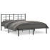 Estructura de cama con cabecero metal negro 160x200