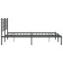 Estructura de cama con cabecero metal negro 160x200