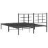 Estructura de cama con cabecero metal negro 160x200