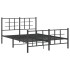 Estructura de cama cabecero y estribo metal negro 140x190