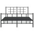 Estructura de cama cabecero y estribo metal negro 140x190