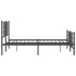 Estructura de cama cabecero y estribo metal negro 140x190