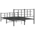 Estructura de cama cabecero y estribo metal negro 140x190