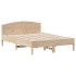 Estructura de cama con cabecero madera maciza pino 140x190