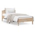 Estructura de cama con cabecero madera maciza pino 100x200