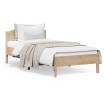 Estructura de cama con cabecero madera maciza pino 100x200 cm