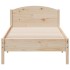 Estructura de cama con cabecero madera maciza pino 100x200