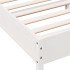 Estructura de cama con cabecero madera pino blanco 90x190