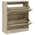 Zapatero de madera de ingeniería roble Sonoma 80x34x96,5