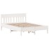 Estructura de cama con cabecero madera pino blanco 140x190